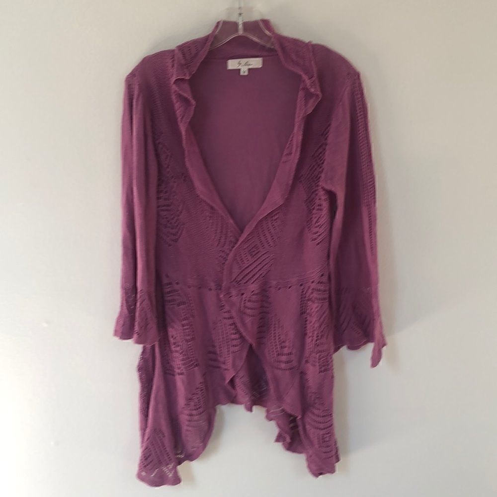 SLine lavendar cardigan.  Size Medium.